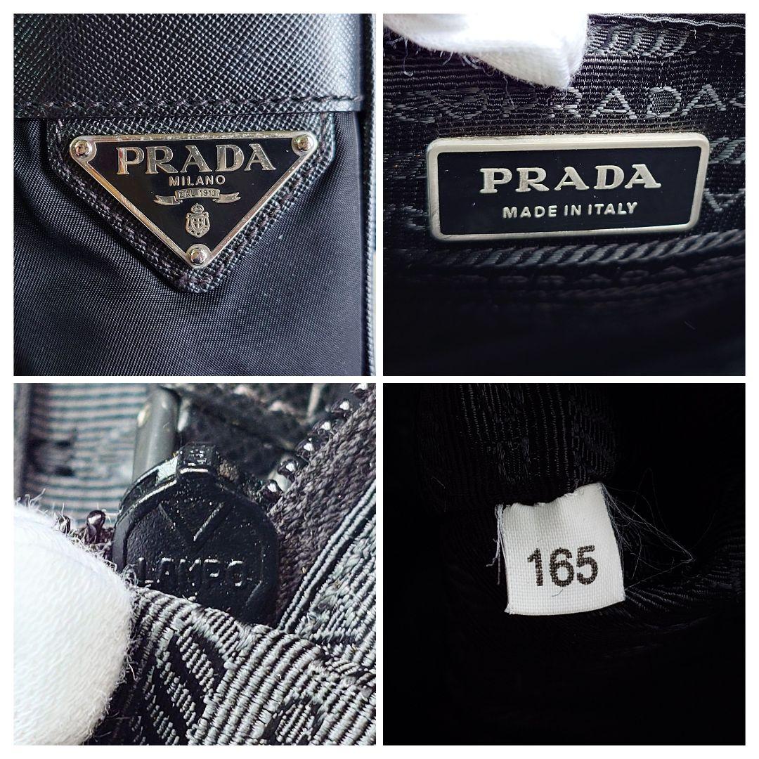 美品 プラダ ショルダーバッグ クロスボディ 三角ロゴ ナイロン サフィアーノ