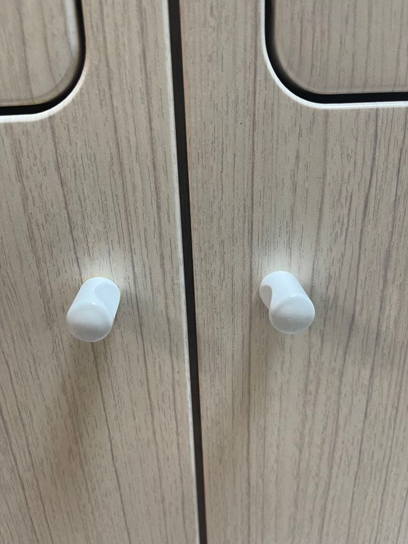 木製プッシュ式 分別ゴミ箱　ホワイト