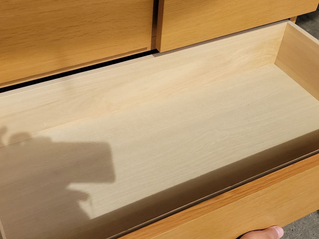 MUJI 無印良品 天然木 北欧 6段 収納チェスト オーク材突板 幅80cm