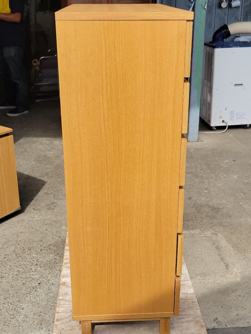 MUJI 無印良品 天然木 北欧 6段 収納チェスト オーク材突板 幅80cm