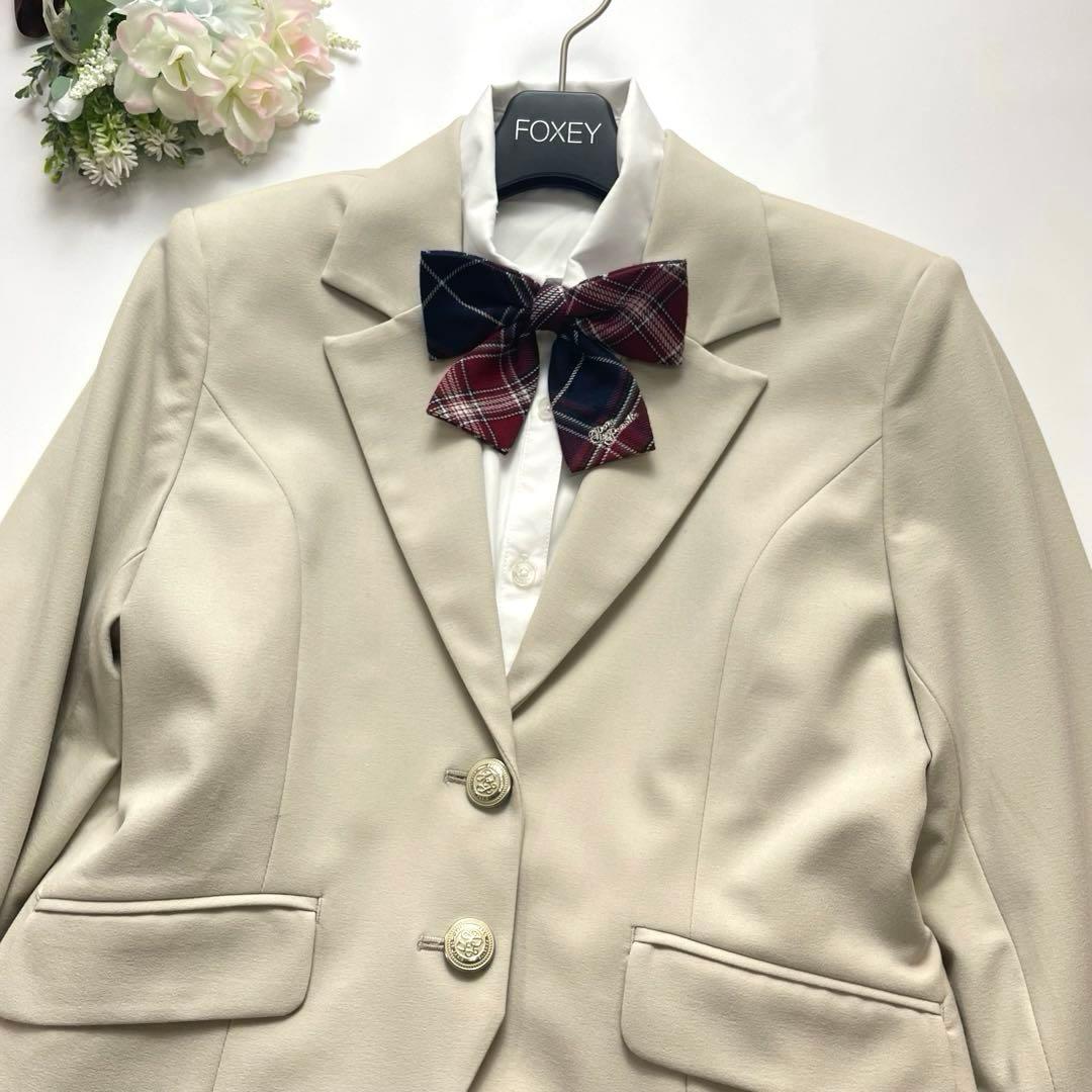 高級感✨ポンポネット フォーマル 160 卒服 チェック ベージュ 水色 赤