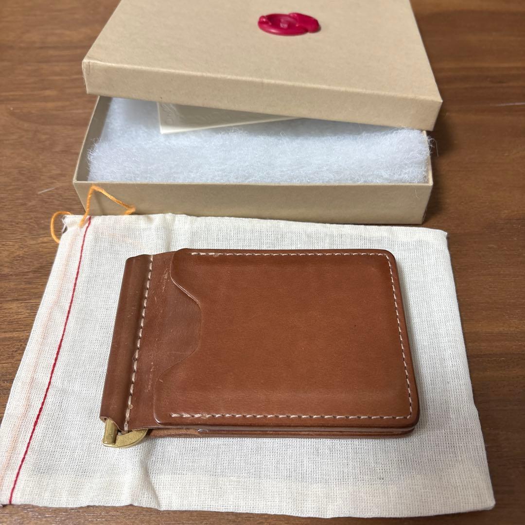 シェルコードバン マネークリップ ナチュラル 土屋鞄 cordovan