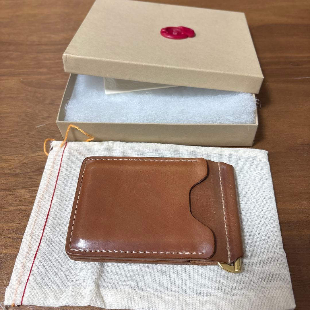 シェルコードバン マネークリップ ナチュラル 土屋鞄 cordovan