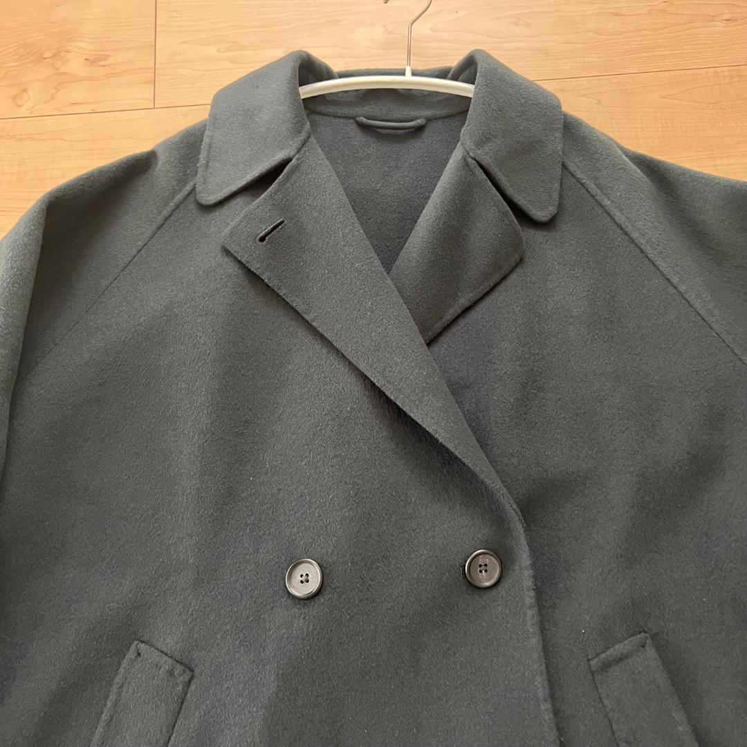 22aw Beauty & Youth リバー ポンチョ コート S Green