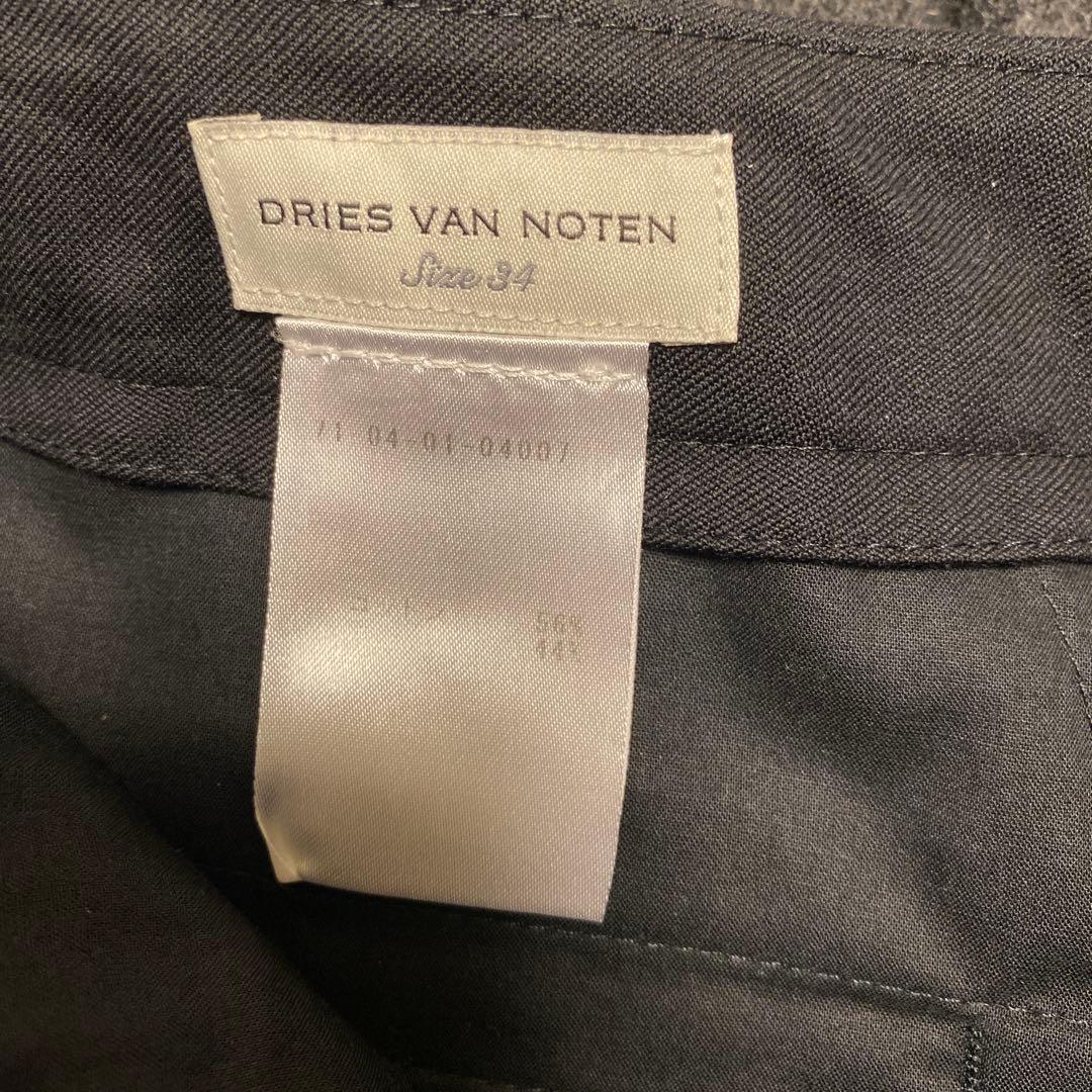 DRIES VAN NOTEN 2020SS ブラック ドレープパンツ 34