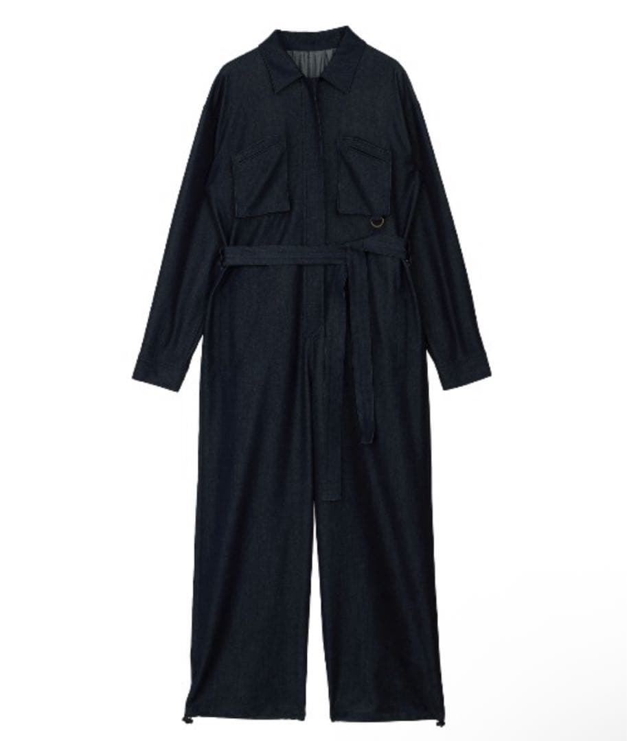 ネイビーオールインワン ウエストベルト付き