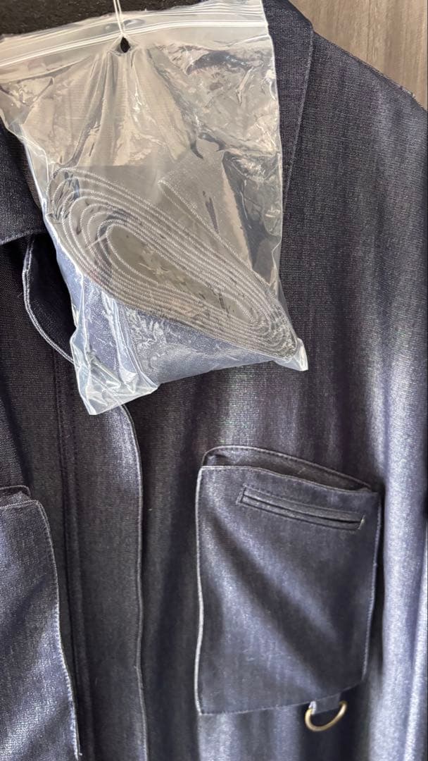 ネイビーオールインワン ウエストベルト付き