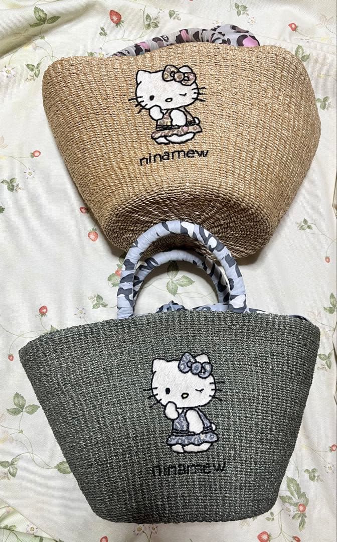 ★定価56000円＋税★ニーナミュウ★ハローキティコラボかごバッグ★2色セット★
