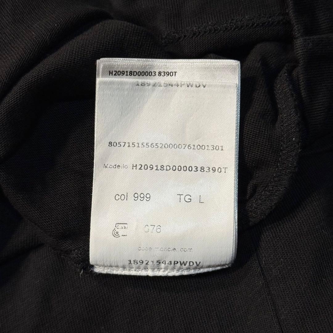 極美品 メンズL MONCLER LS T-SHIRT ロンT 袖ワッペン 黒