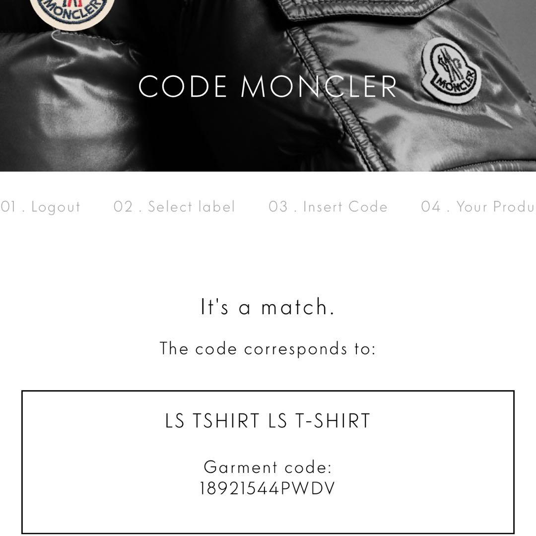 極美品 メンズL MONCLER LS T-SHIRT ロンT 袖ワッペン 黒