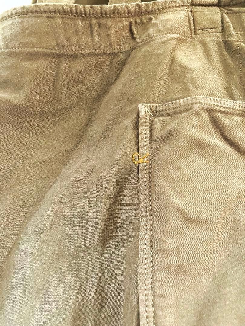 ●ほぼ未使用品●45R 45rpm●麦サテンのエプロンドレス ワンピース カーキ