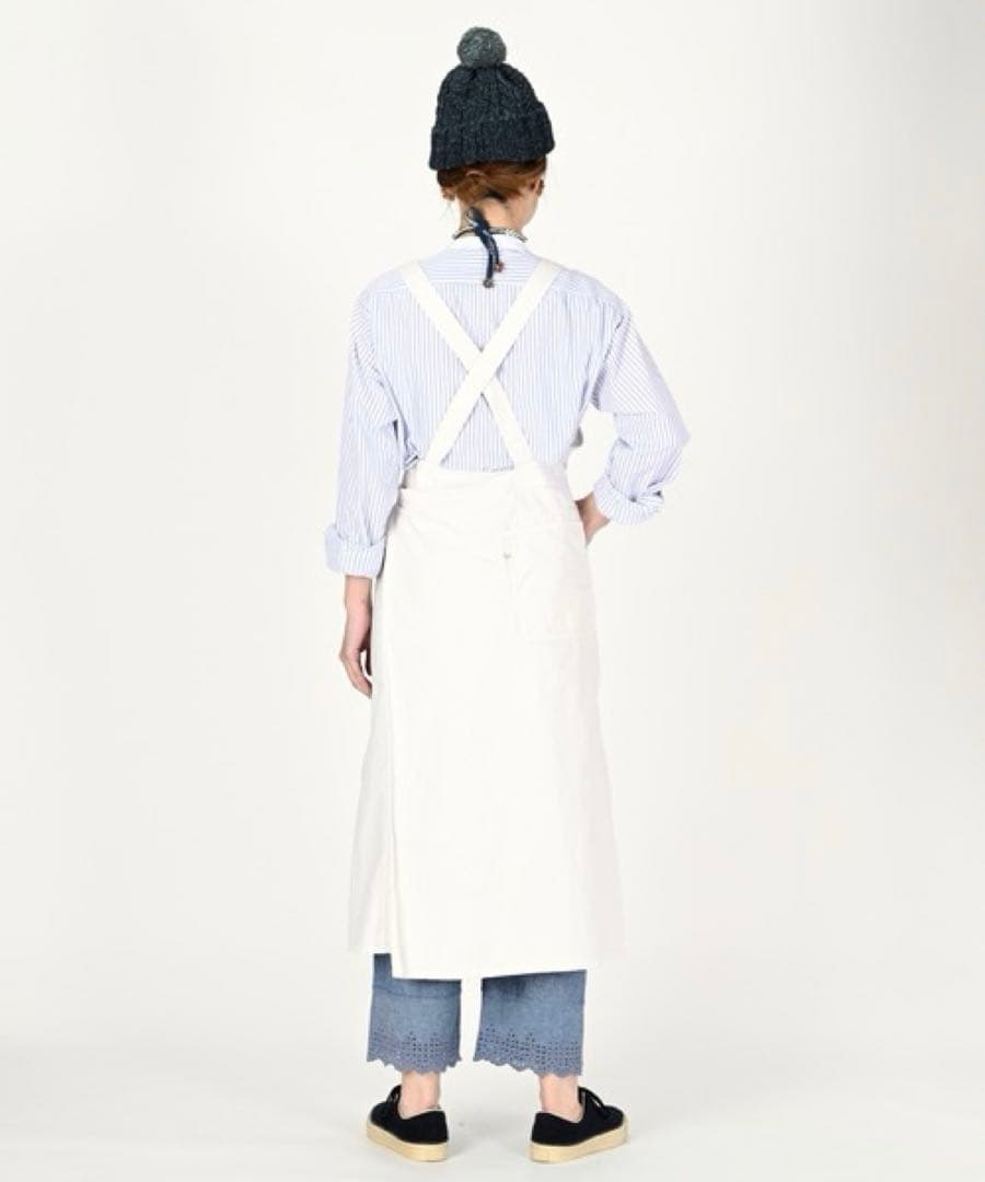 ●ほぼ未使用品●45R 45rpm●麦サテンのエプロンドレス ワンピース カーキ