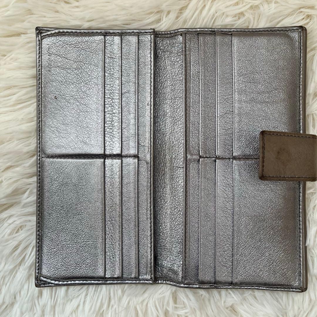 Yves Saint Laurent Yメール シルバー 長財布 ヴィンテージ