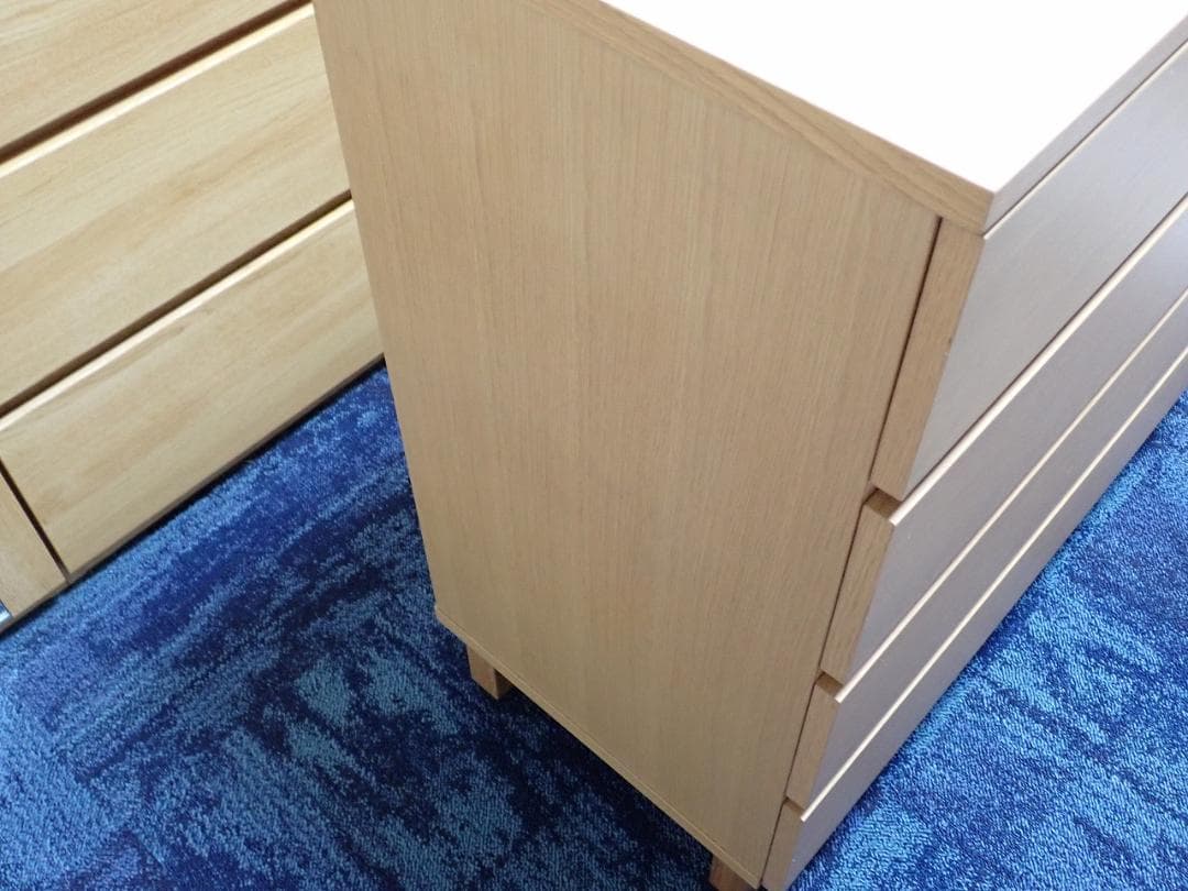 無印良品　4段チェスト　天然木（オーク材）
