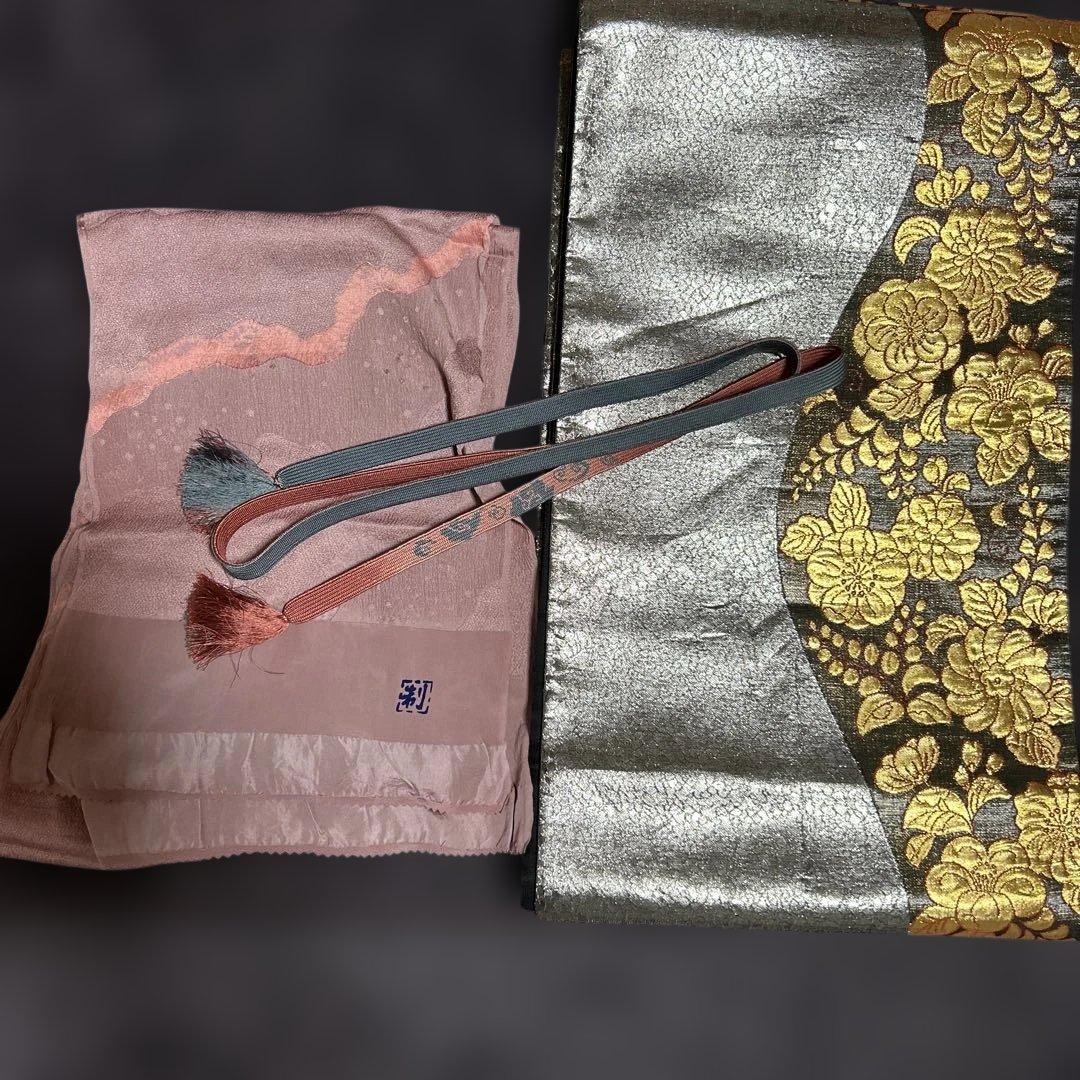 ま*ぉ様 新品　美品　袷　正絹　辻が花　翠山工房　訪問着　フルセット　西陣唐織袋