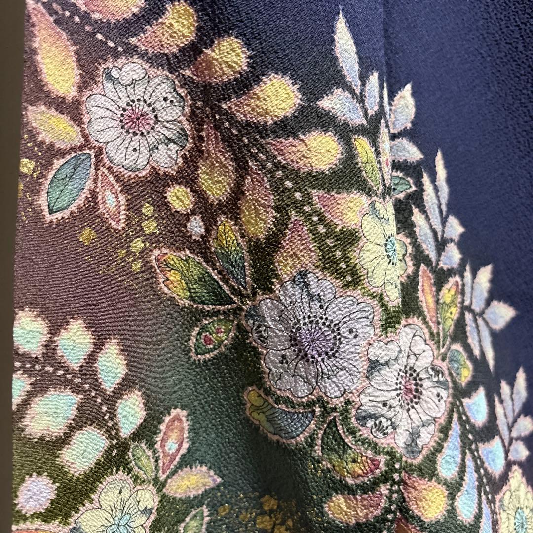 ま*ぉ様 新品　美品　袷　正絹　辻が花　翠山工房　訪問着　フルセット　西陣唐織袋