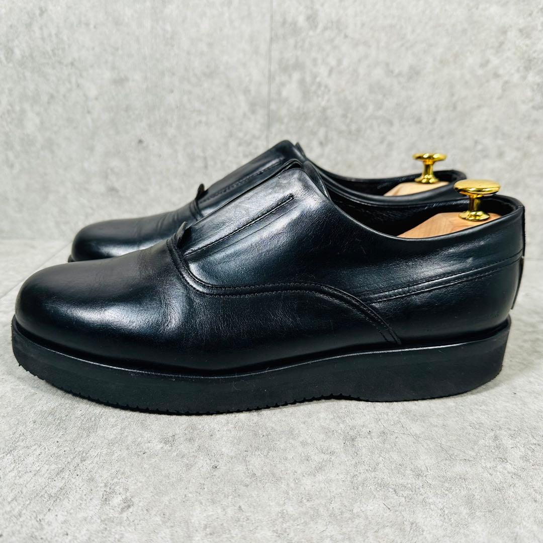 クーティープロダクションズ　ラザ　スリッポン　レザー ビブラムソール　革靴　黒