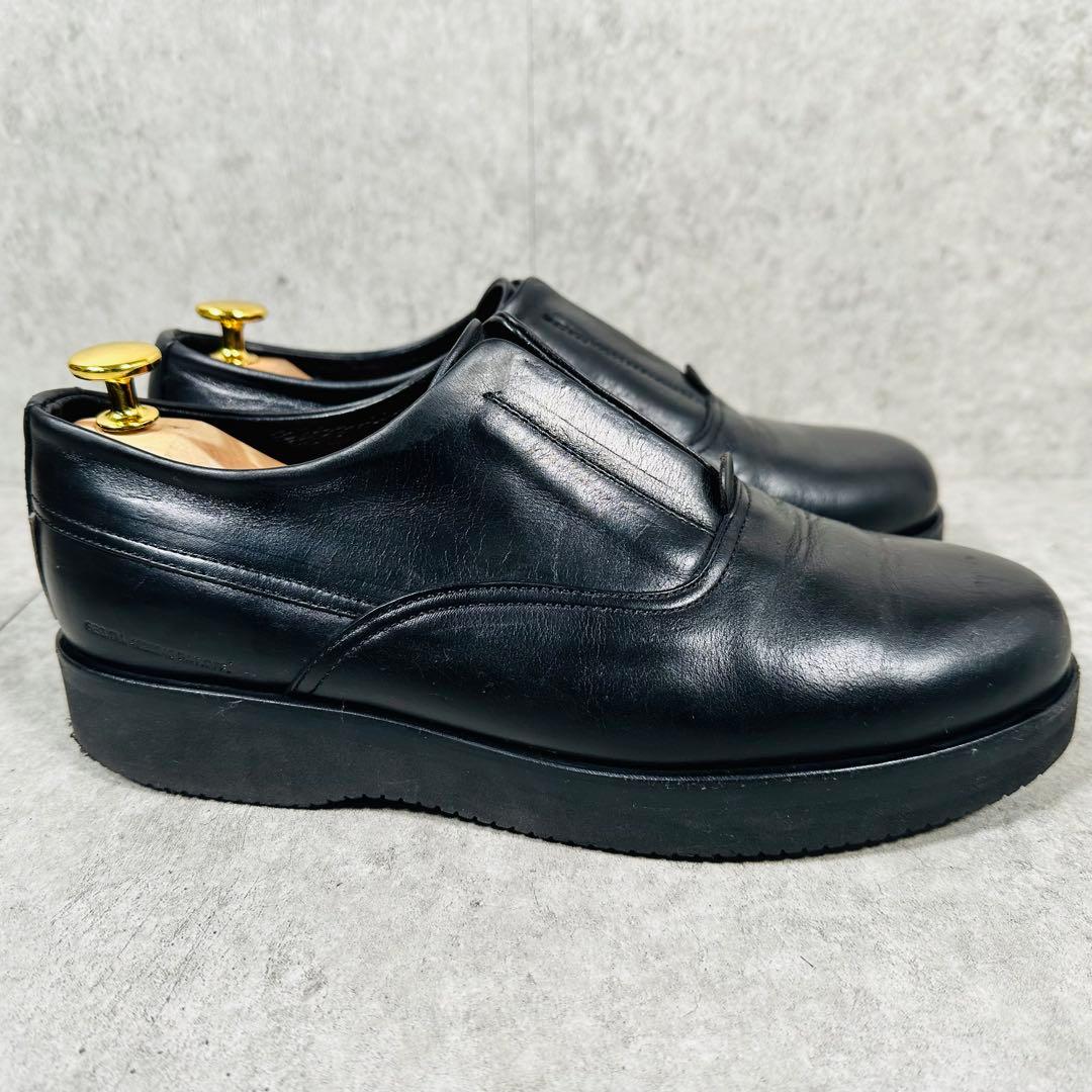 クーティープロダクションズ　ラザ　スリッポン　レザー ビブラムソール　革靴　黒