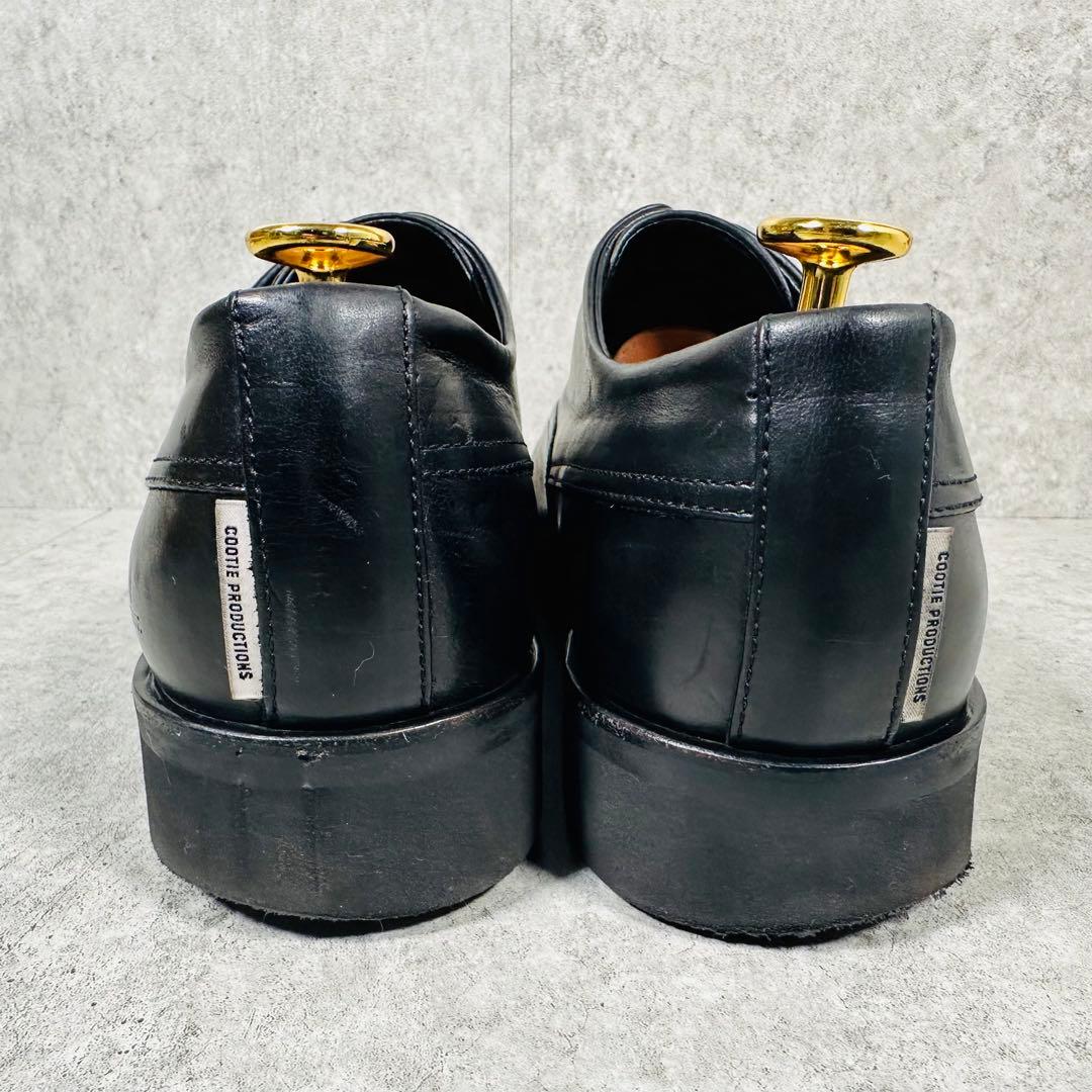 クーティープロダクションズ　ラザ　スリッポン　レザー ビブラムソール　革靴　黒