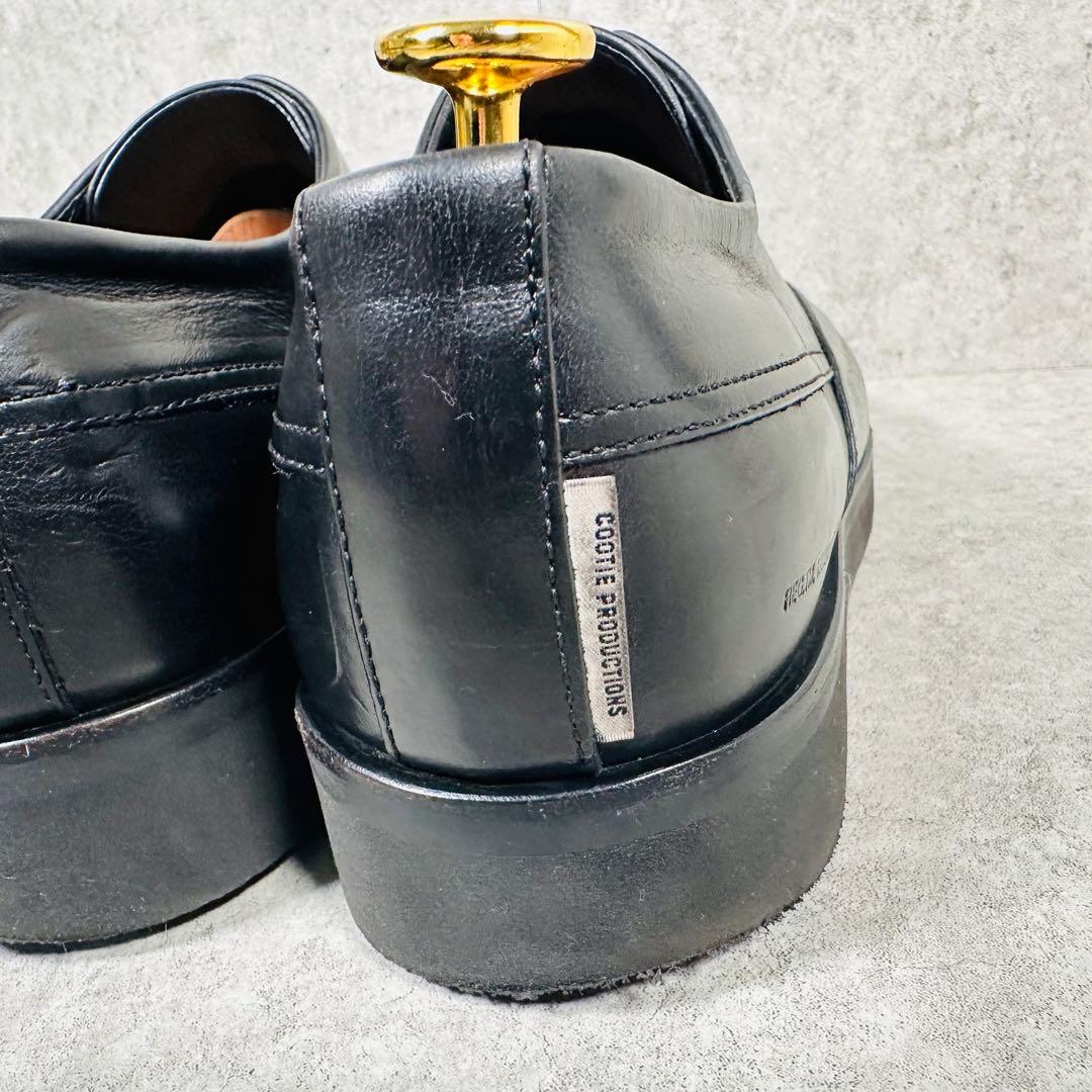 クーティープロダクションズ　ラザ　スリッポン　レザー ビブラムソール　革靴　黒