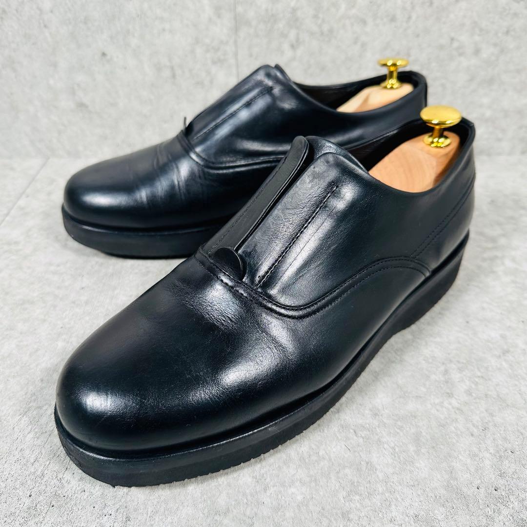 クーティープロダクションズ　ラザ　スリッポン　レザー ビブラムソール　革靴　黒