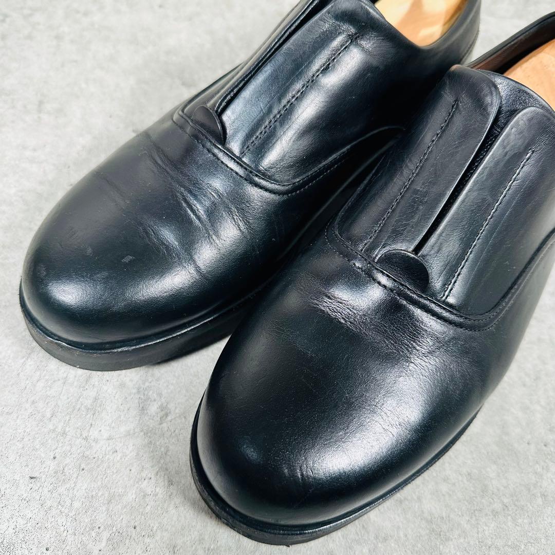 クーティープロダクションズ　ラザ　スリッポン　レザー ビブラムソール　革靴　黒