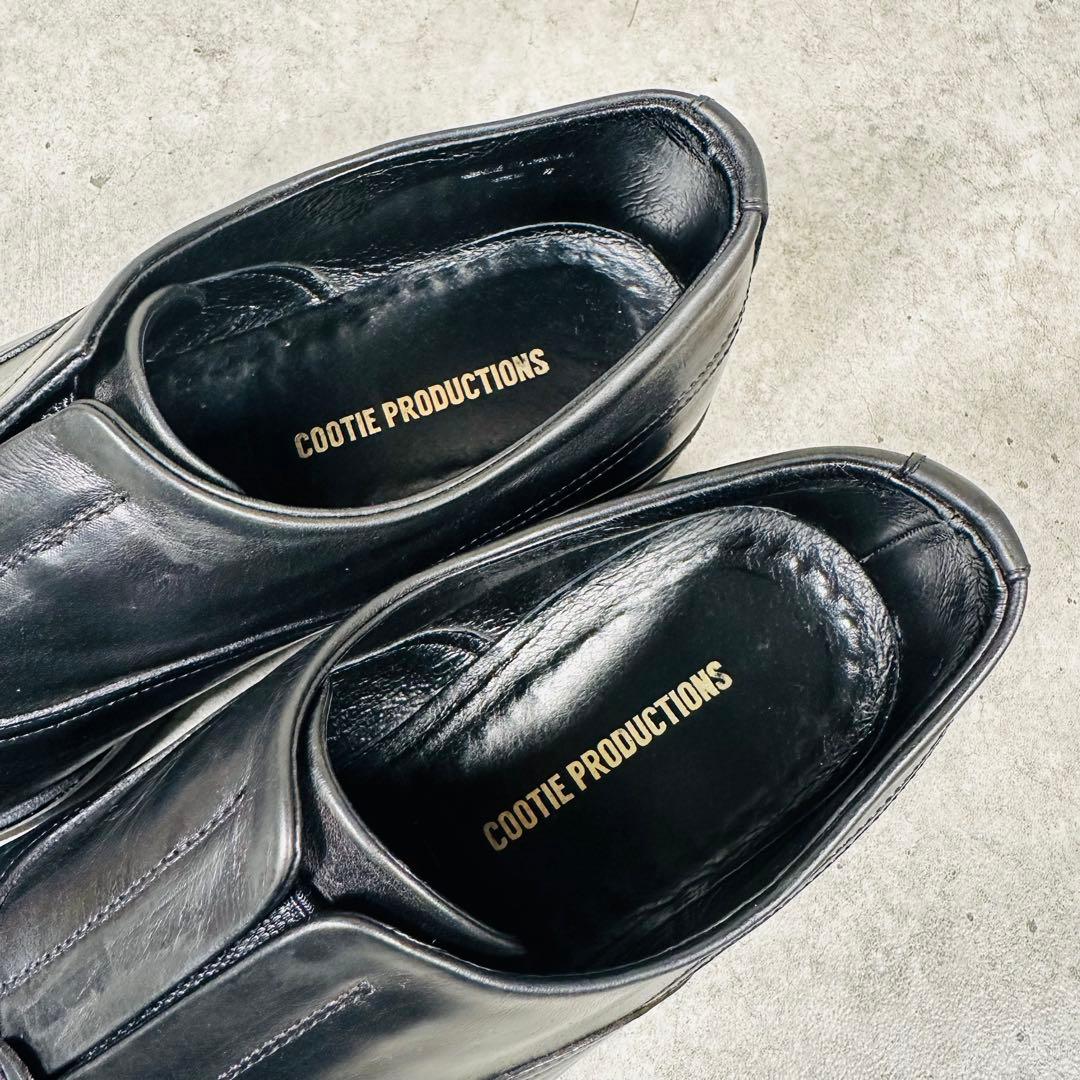 クーティープロダクションズ　ラザ　スリッポン　レザー ビブラムソール　革靴　黒