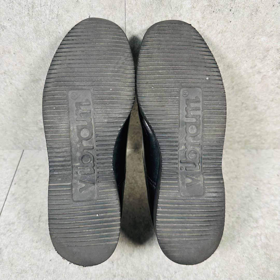 クーティープロダクションズ　ラザ　スリッポン　レザー ビブラムソール　革靴　黒