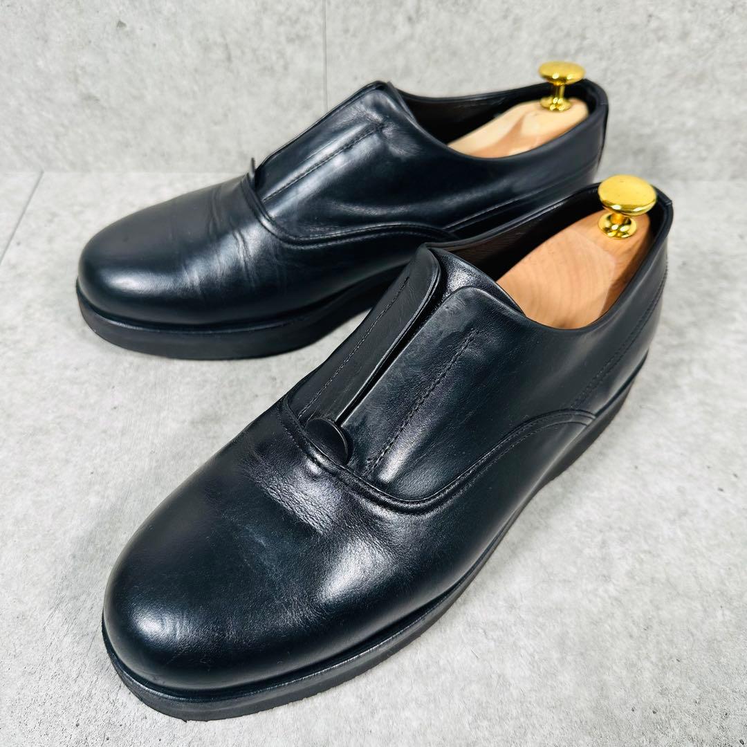 クーティープロダクションズ　ラザ　スリッポン　レザー ビブラムソール　革靴　黒