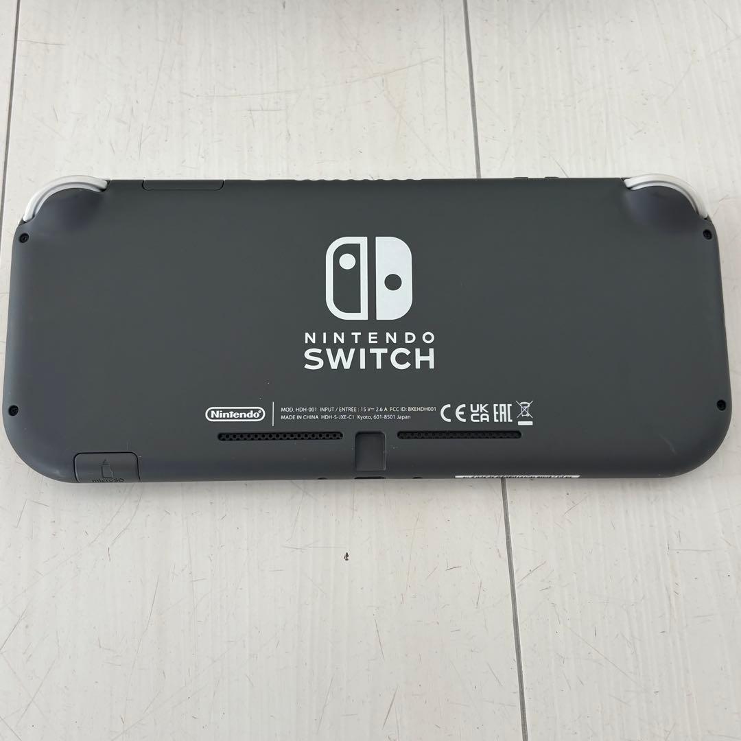 美品★Nintendo Switch Lite 本体 グレー充電器、本体ケース付