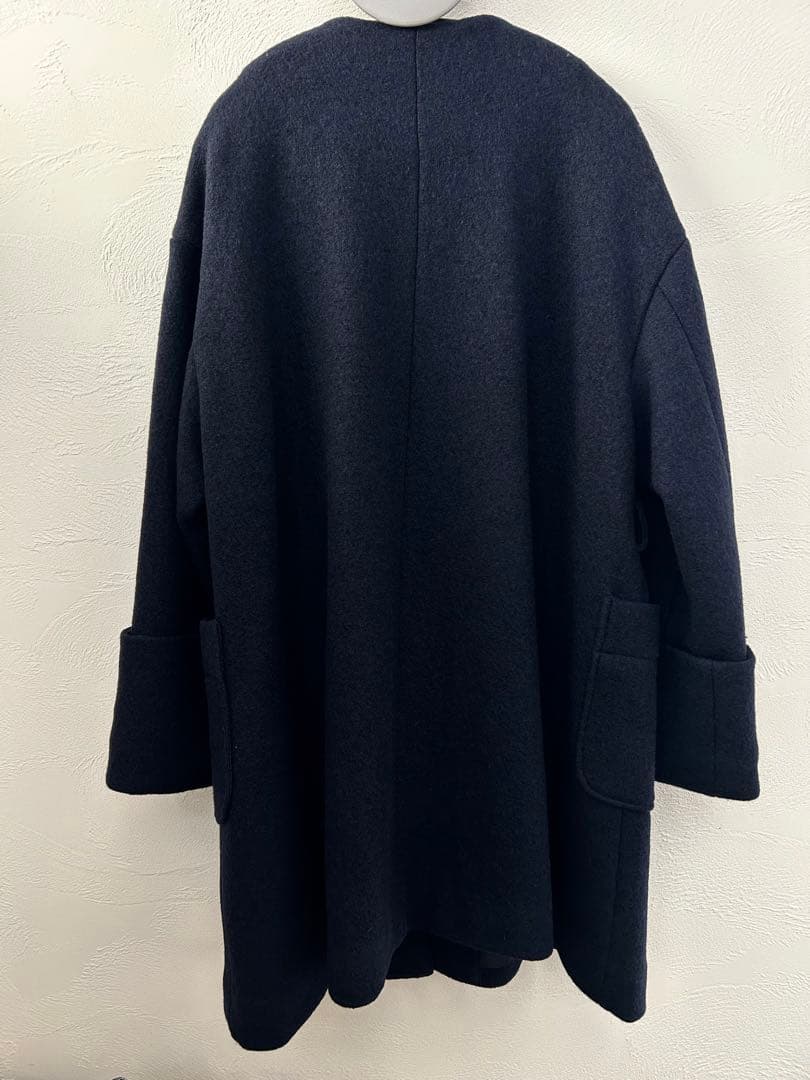 【MANOF】BOUCLE NO COLLAR COAT Sサイズ 未使用