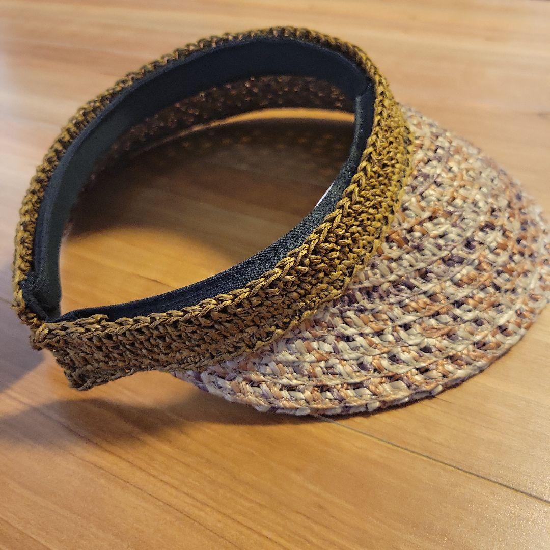 石田製帽　ブラウン帽子　サンバイザー　日本製