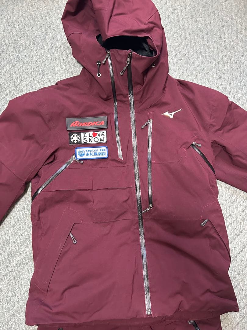 Mizuno バーガンディ スキーウェア