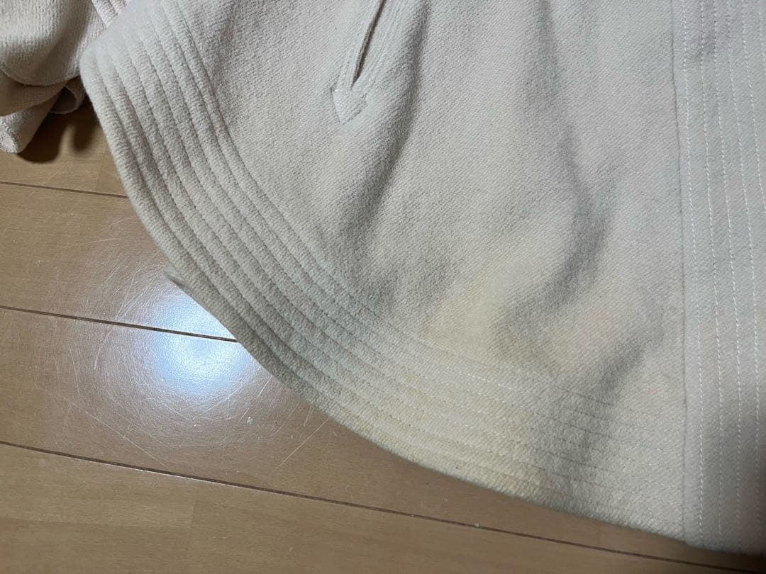 Sov❶アイボリー ❷ベージュ ファー付き ポンチョコート、2着