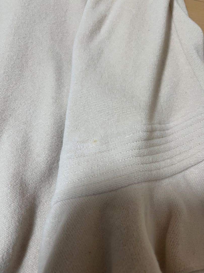 Sov❶アイボリー ❷ベージュ ファー付き ポンチョコート、2着