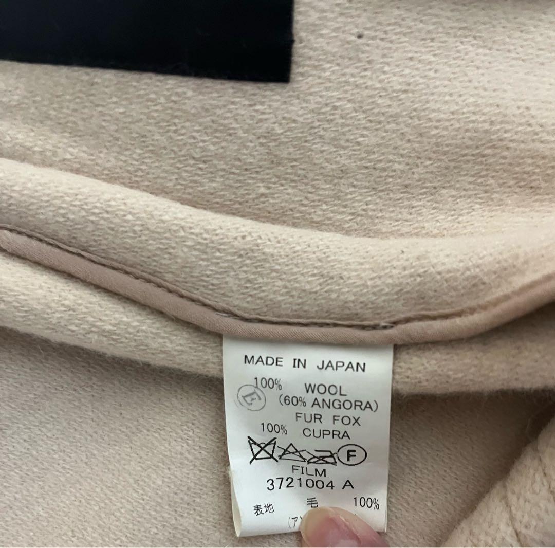 Sov❶アイボリー ❷ベージュ ファー付き ポンチョコート、2着