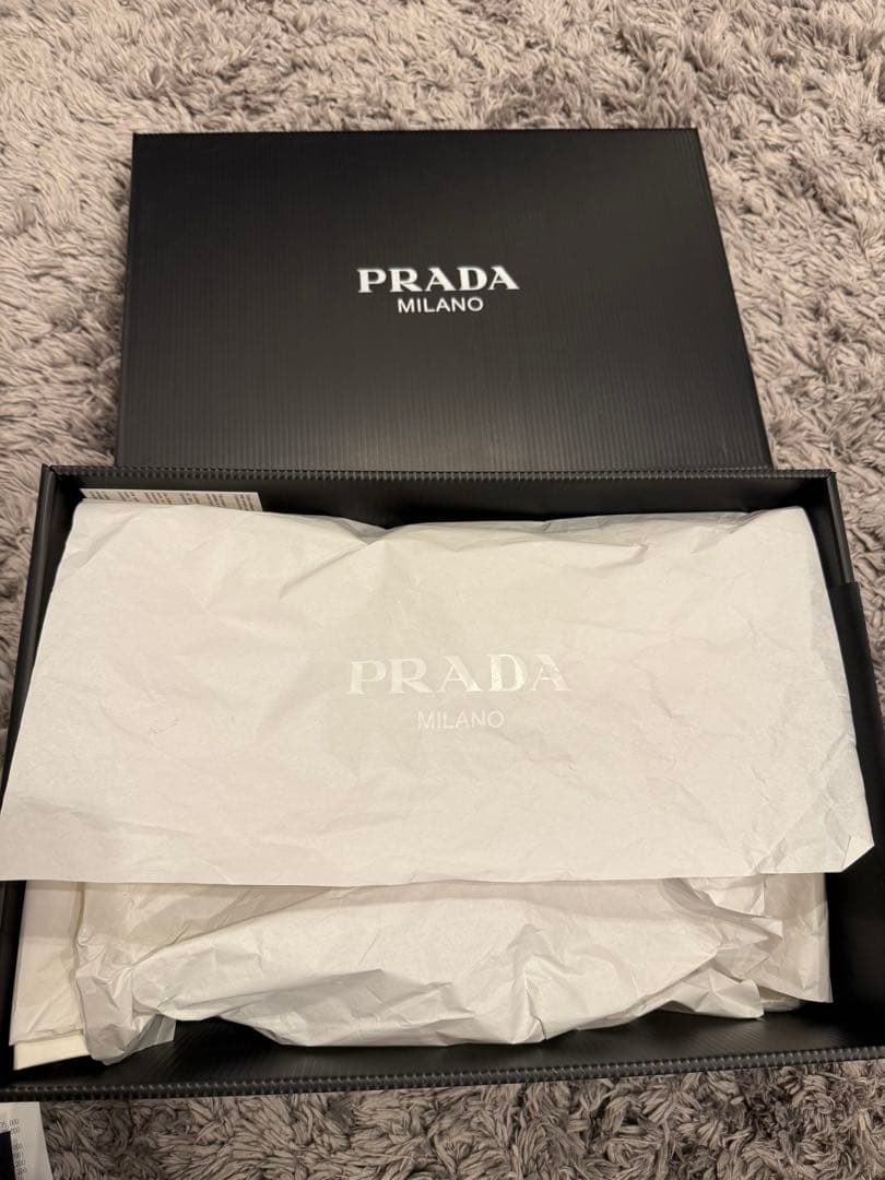 PRADA ブラック スニーカー 37 ブラック　厚底　箱付き