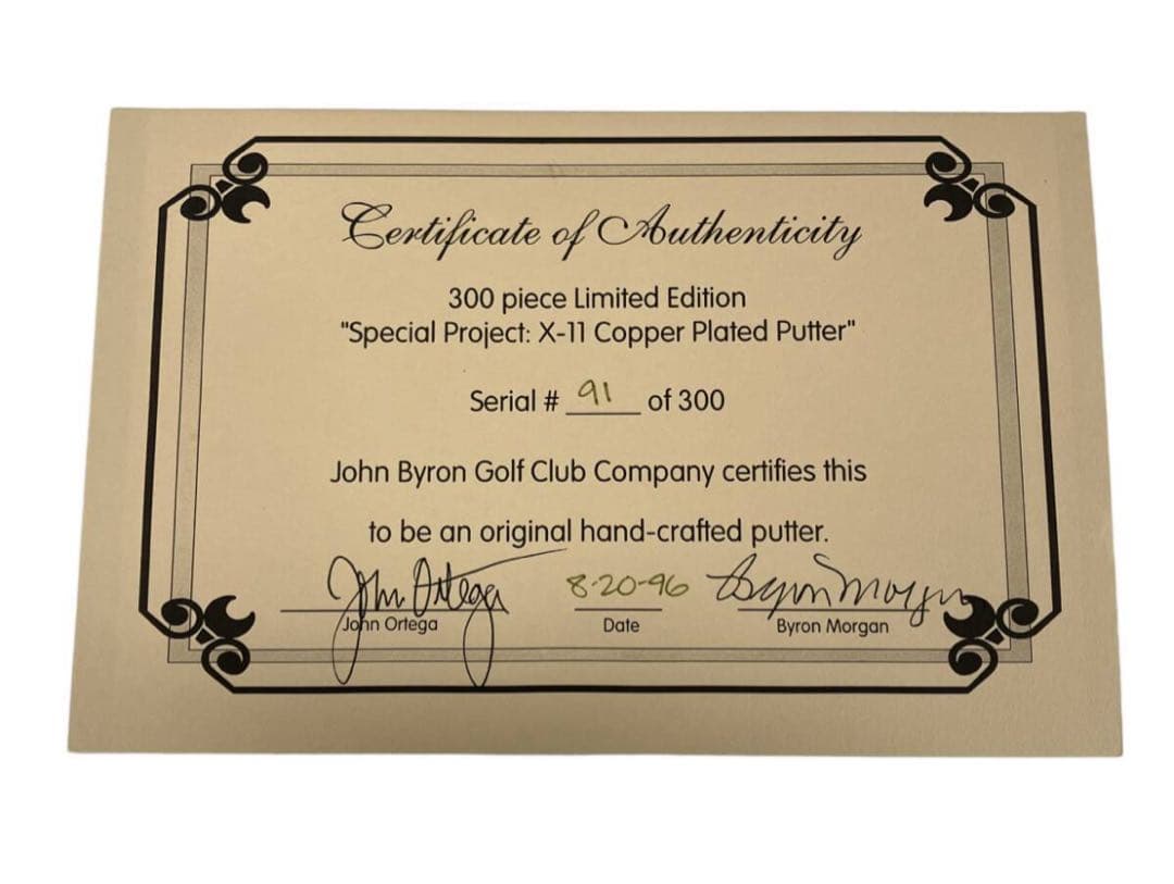 稀少未使用!限定品！ ジョン・バイロン John Byron X-11 パター