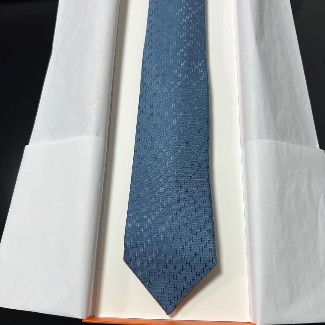 訳あり 極美品 正規品 HERMES エルメス ネクタイ 百貨店
