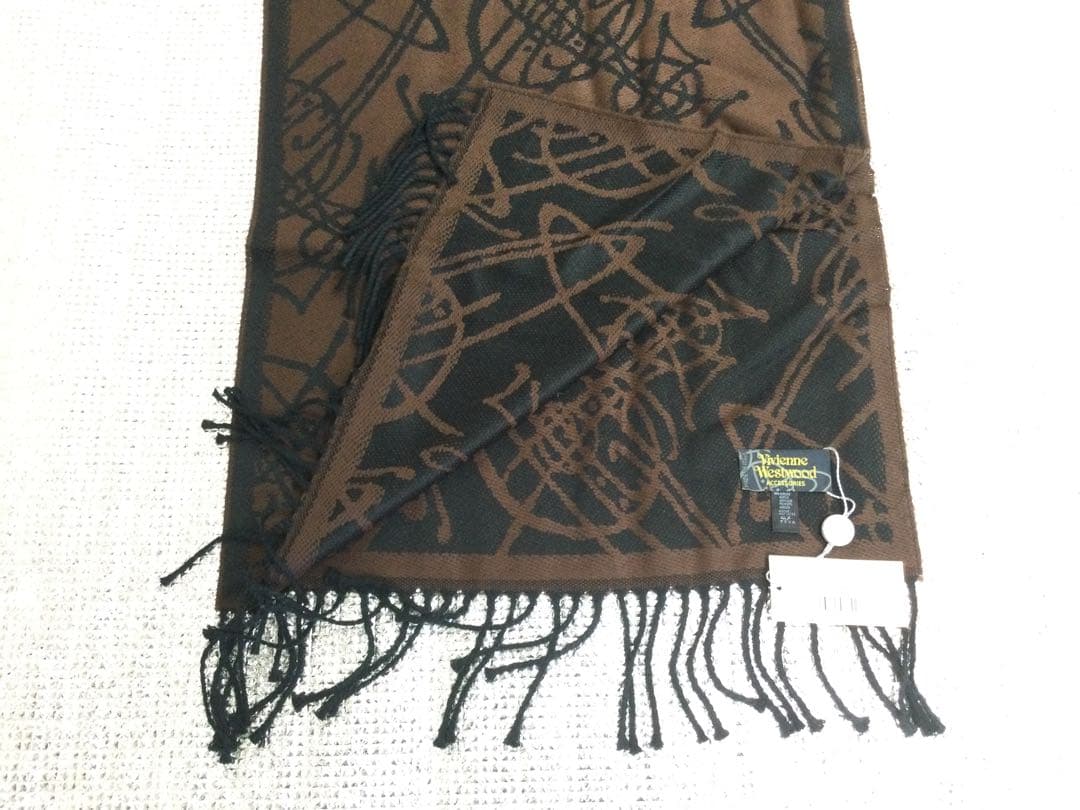期間限定値下げ　ヴィヴィアンウエストウッド　総柄オーブ　マフラー　リバーシブル