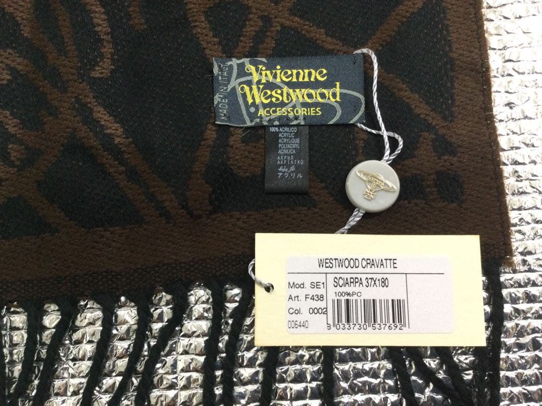 期間限定値下げ　ヴィヴィアンウエストウッド　総柄オーブ　マフラー　リバーシブル