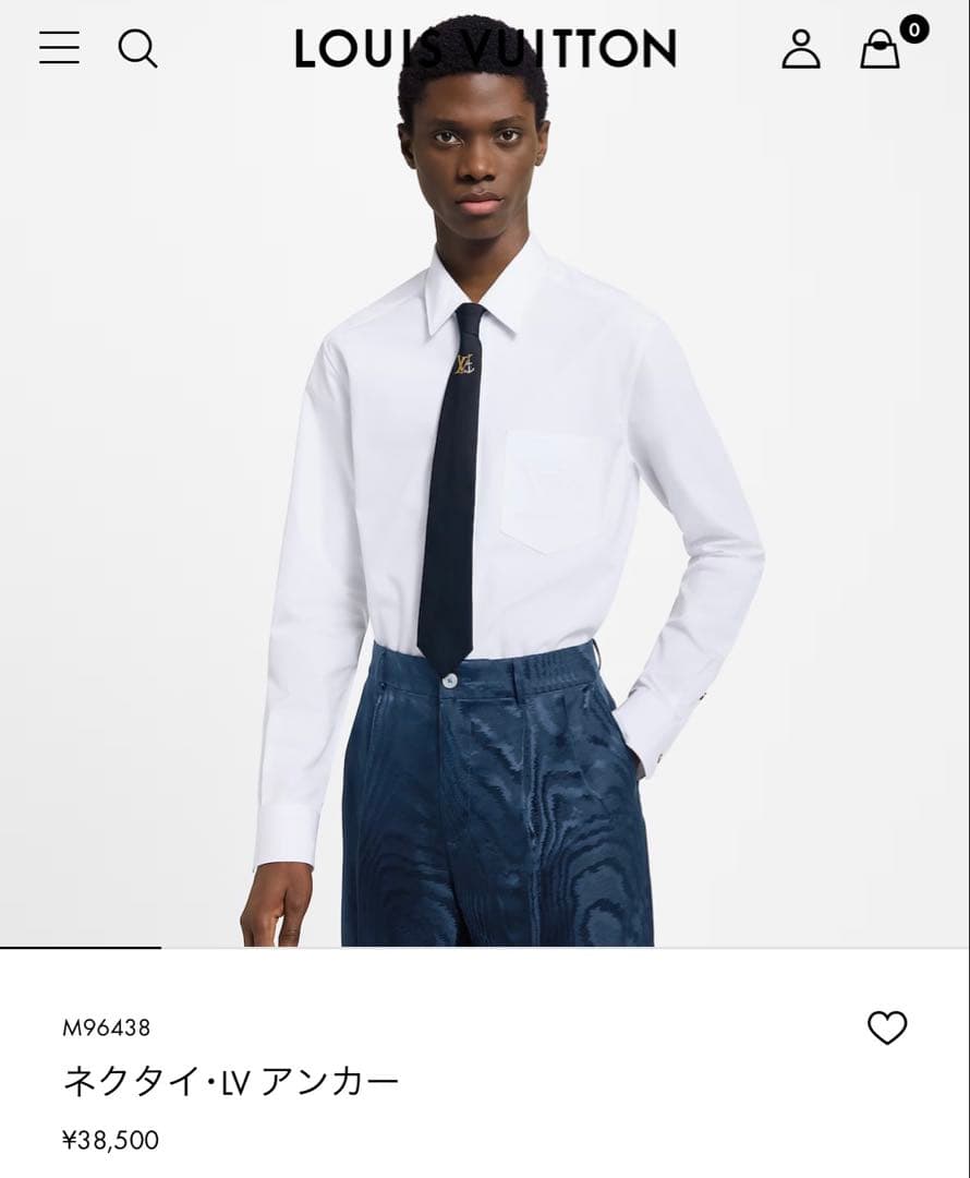 ルイ ヴィトン ネクタイ・LV アンカー 新品 未使用