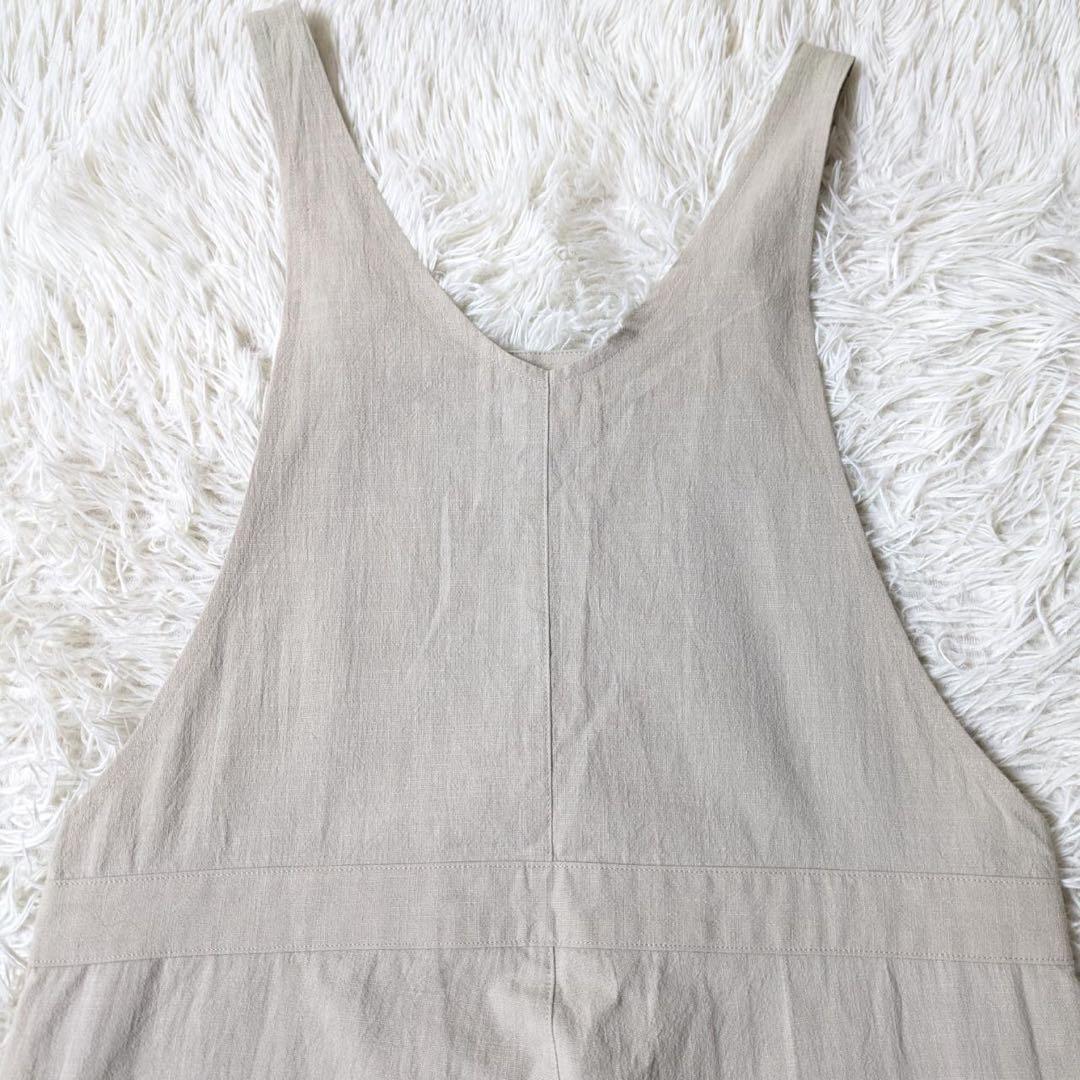 HUIS./遠州織物　509 やわらかシーチングコットンオーバーオール　Free