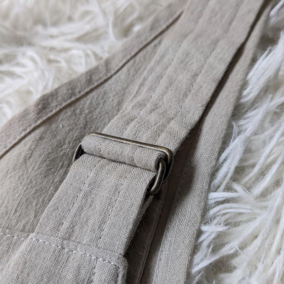 HUIS./遠州織物　509 やわらかシーチングコットンオーバーオール　Free