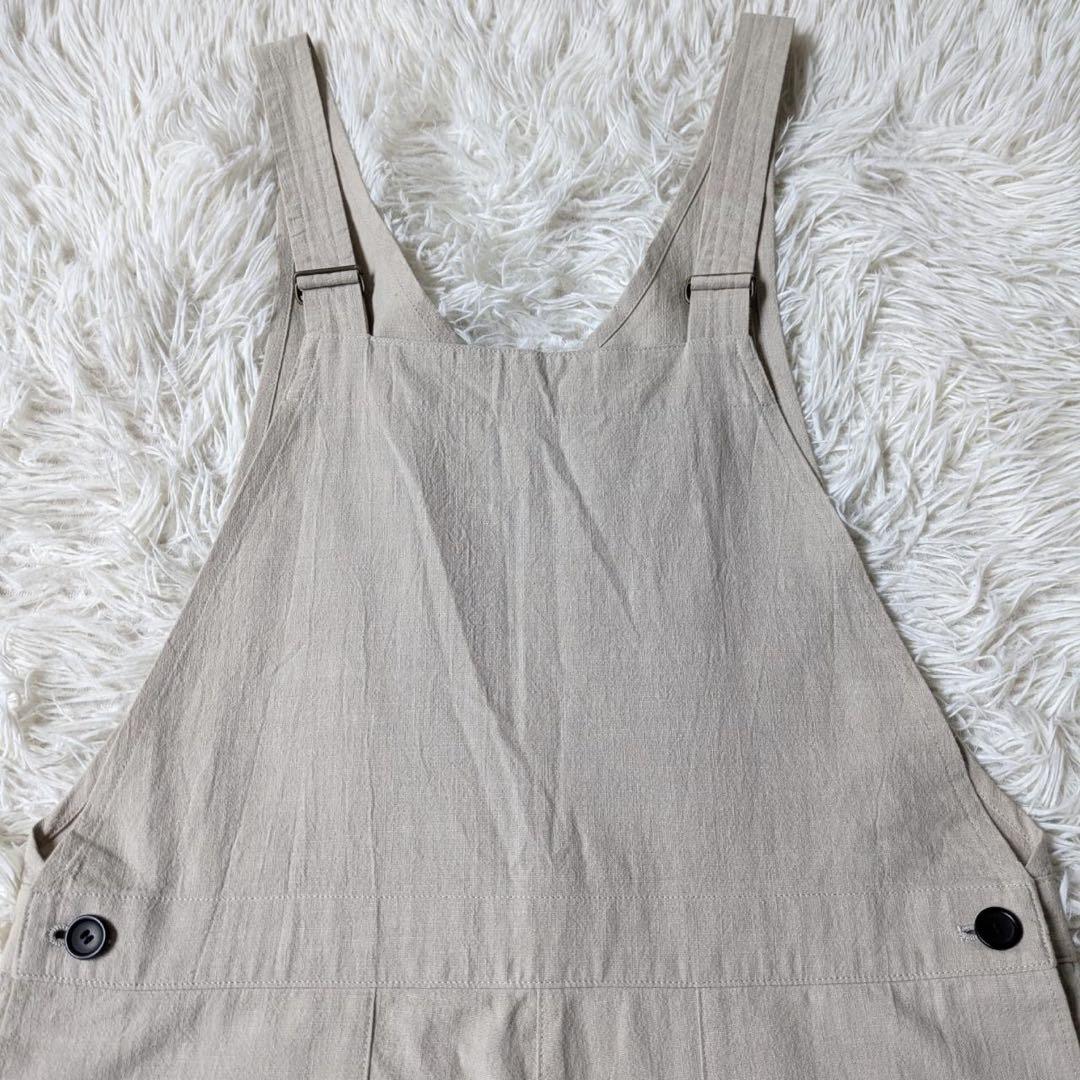 HUIS./遠州織物　509 やわらかシーチングコットンオーバーオール　Free