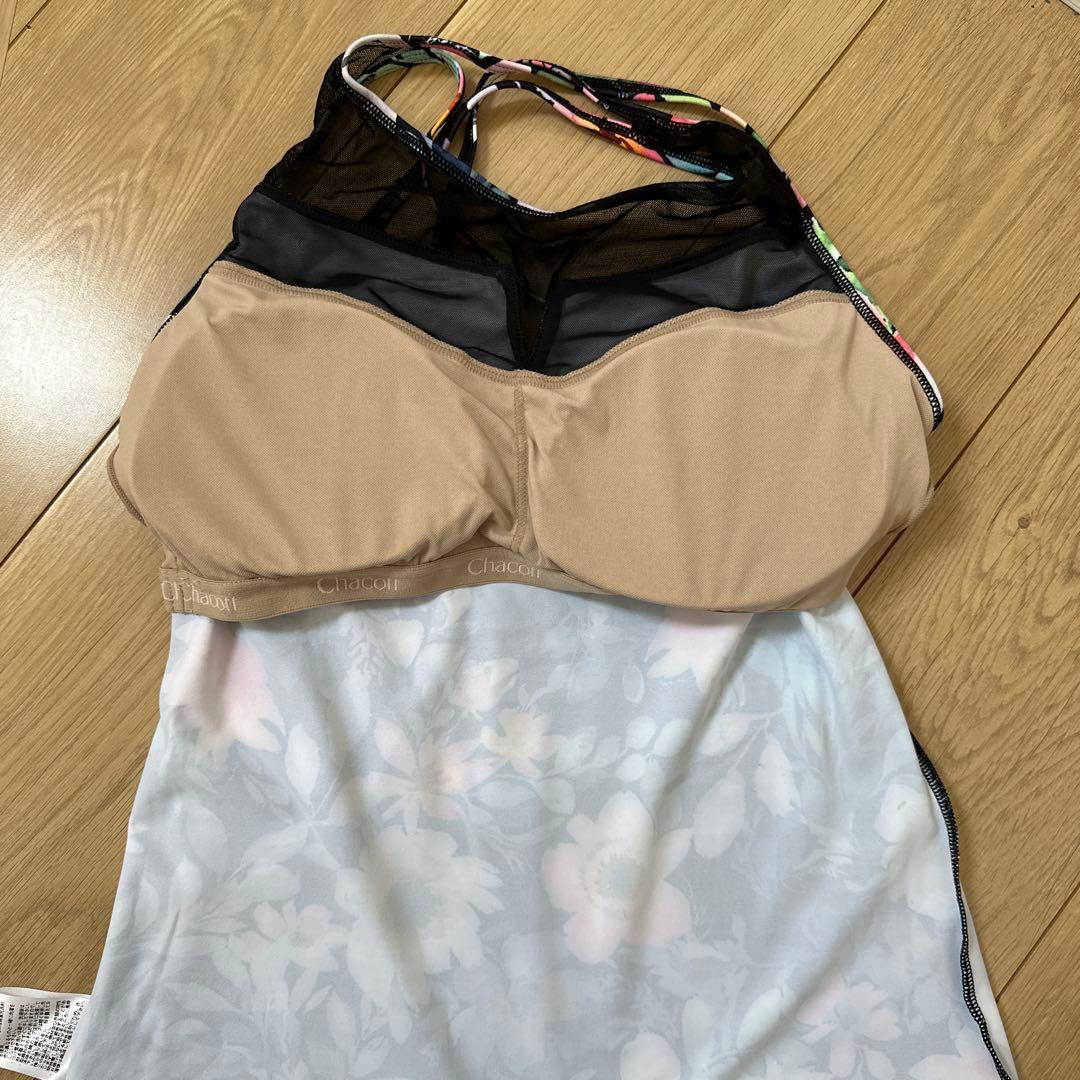 チャコット　ポピーフラワープリントトップ　新品　タグ付き　L 黒　ヨガ