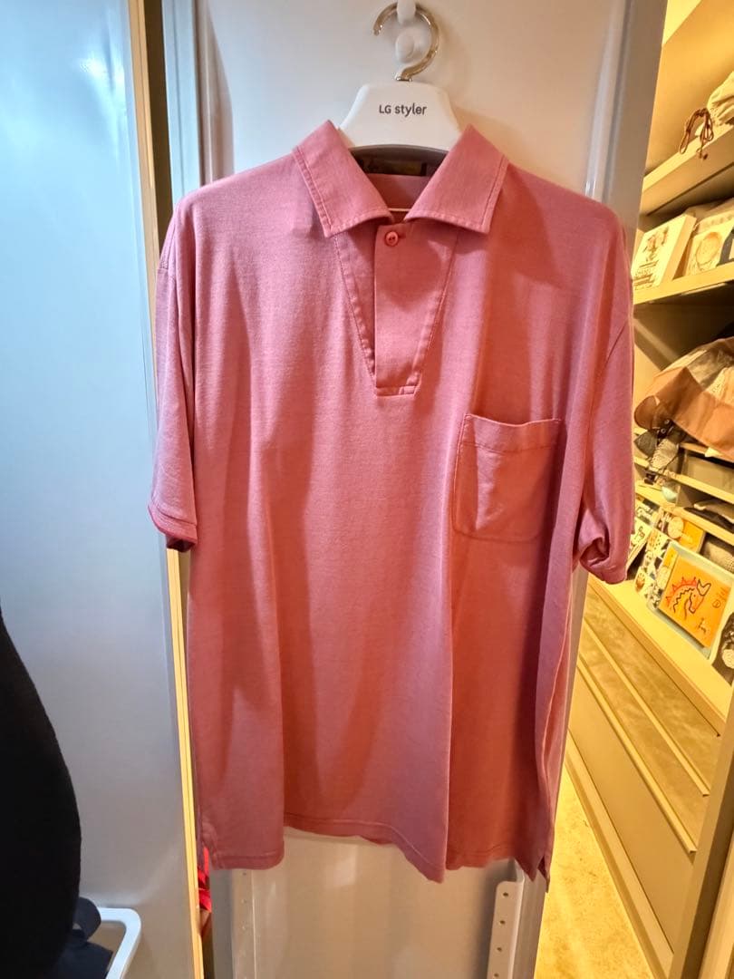 ロロピアーナ　Loro Piana メンズ　XL 赤　超美品　ポロシャツ　半袖