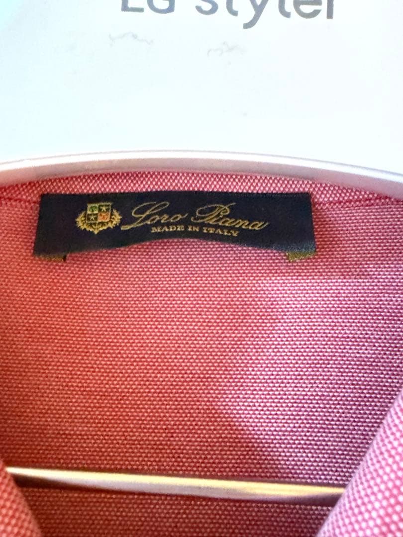 ロロピアーナ　Loro Piana メンズ　XL 赤　超美品　ポロシャツ　半袖