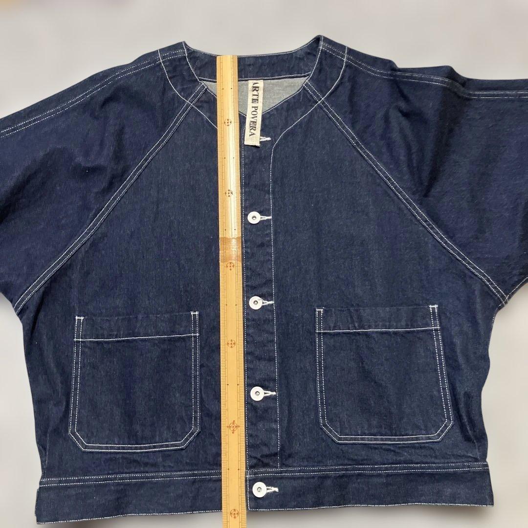 ARTE POVERA ノーカラー デニムジャケット