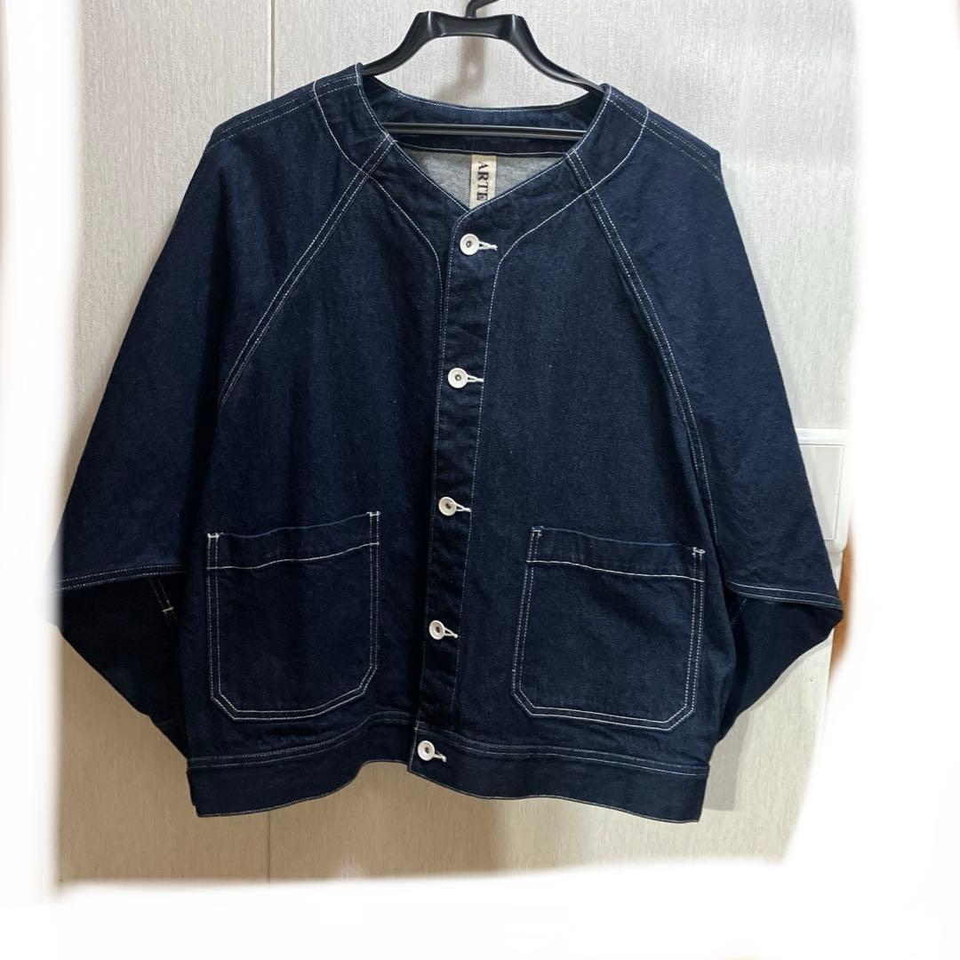 ARTE POVERA ノーカラー デニムジャケット